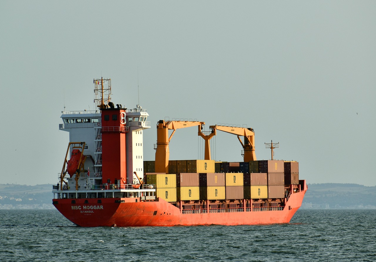 ocean deck container ship